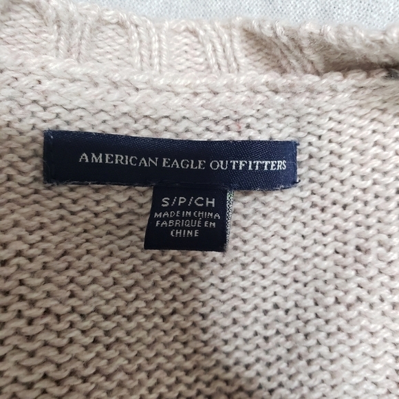 American Eagle Outfitters drape front sweater fringe size small - Picture 8 of 9